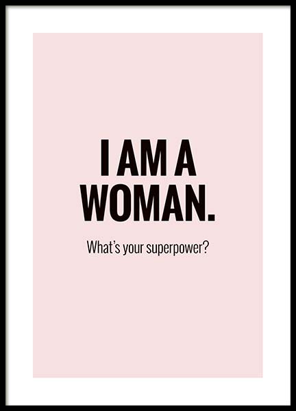 I'm a Woman Poster in the group Posters & Prints / Text posters at Desenio AB (10029)