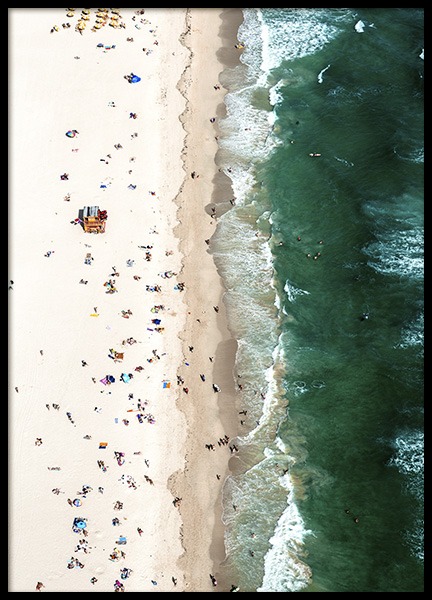 Crowded Beach Aerial Poster in the group Posters & Prints / Nature at Desenio AB (10681)