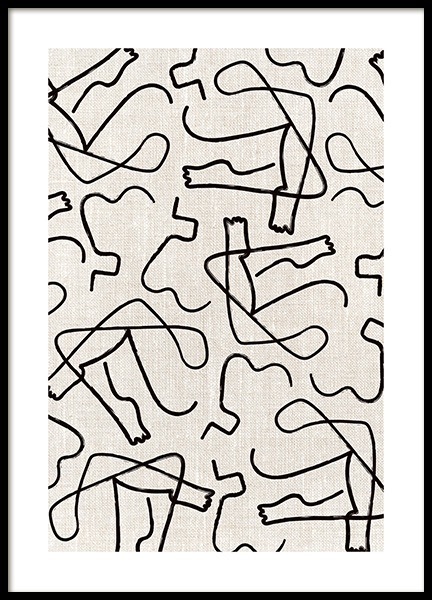 Texture Line Bodies Poster in the group Posters & Prints / Art prints at Desenio AB (11427)