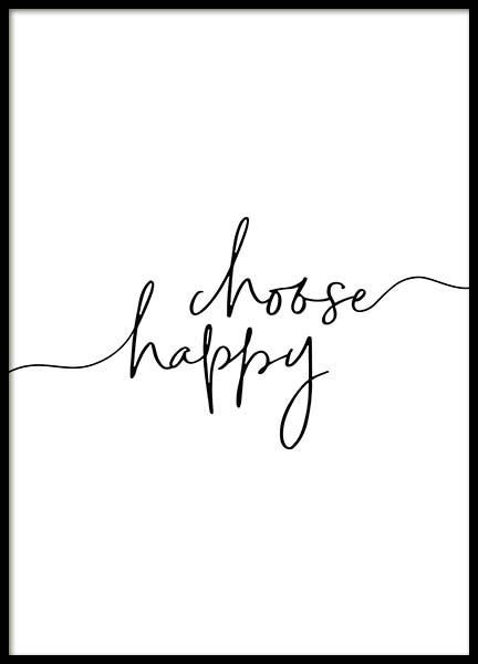 Choose Happy Poster in the group Posters & Prints / Text posters at Desenio AB (11652)