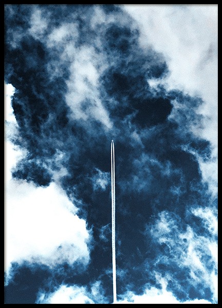 Airplane in Sky Poster in the group Posters & Prints / Nature at Desenio AB (11822)