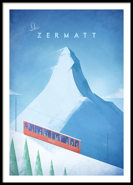 Ski Zermatt Poster in the group Posters & Prints / Nature at Desenio AB (11985)