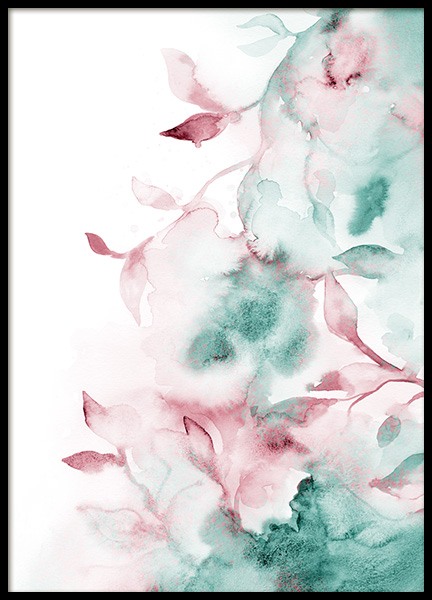 Watercolor Flower Wall Poster