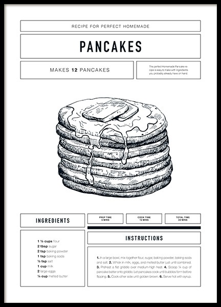 Pancake Recipe Poster
