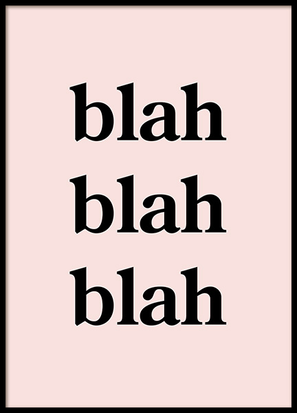 Blah Blah Blah Poster