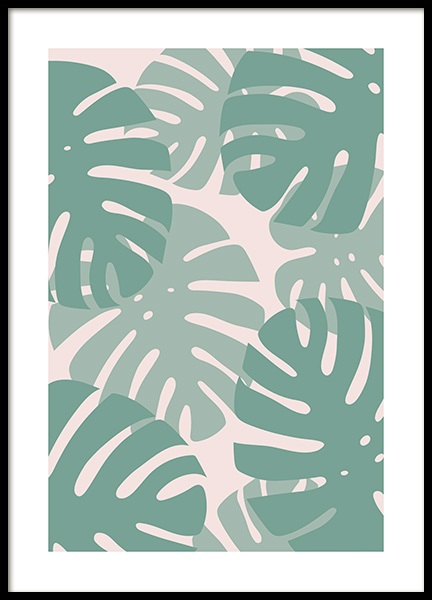 Abstract Monstera Poster