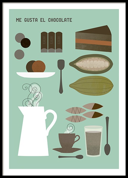 LOVE Chocolate Poster in the group Posters & Prints / Kitchen at Desenio AB (14191)