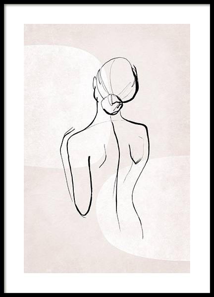 Female Sketch Forms No1 Poster