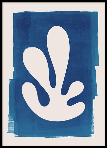 Blue Coral Poster Graphic Coral Desenio Com