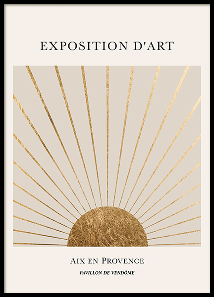 Exposition D'Art Gold Poster