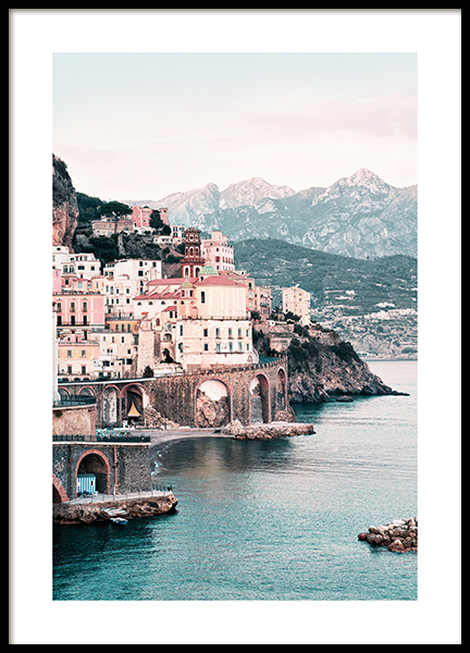 Amalfi Town Poster - View of Amalfi - desenio.com
