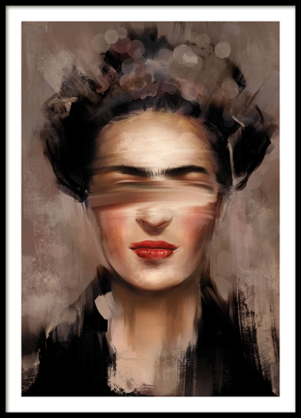 Kahlo in Beige Poster