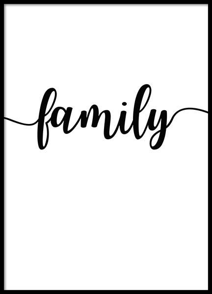Family Poster in the group Posters & Prints / Typography & quotes at Desenio AB (2407)