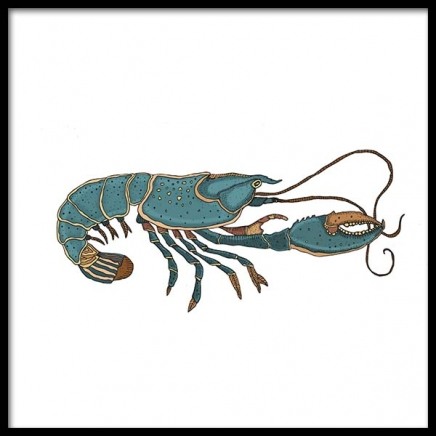 Blue Lobster Poster in the group Posters & Prints / Kitchen at Desenio AB (3246)