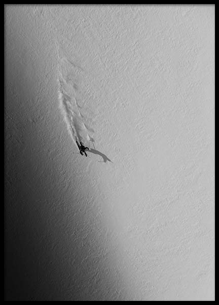 Baqueira Skiing Poster in the group Posters & Prints / Black & white at Desenio AB (3478)