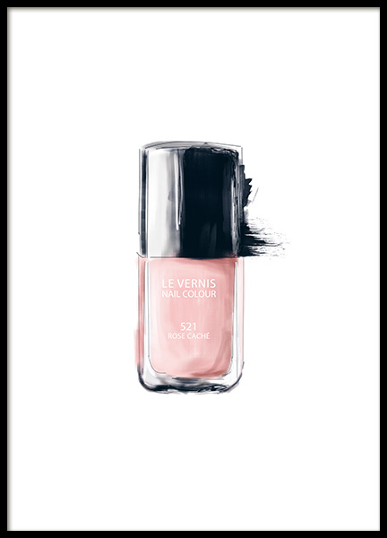 Print with nail polish and lipstick from Chanel. Chanel prints online.