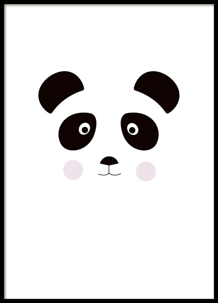 Poster with panda for the kids room, kids posters