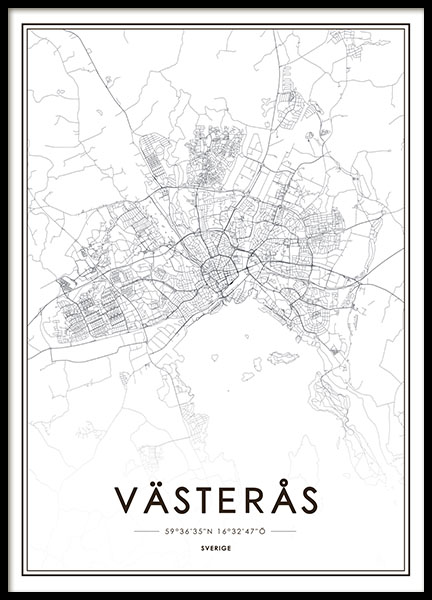 poster with Västerås map | posters and poster online – desenio.com