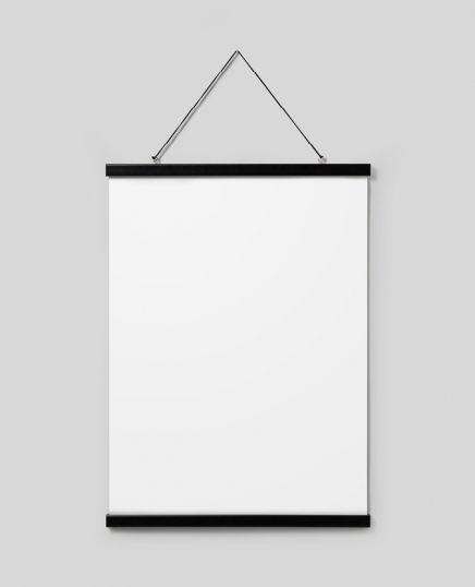  - Black poster hanger with magnet fastening, 51 cm