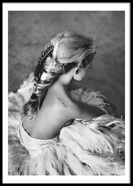 Love Warriors Wild Child Poster in the group Posters & Prints / Black & white at Desenio AB (Pre5207)