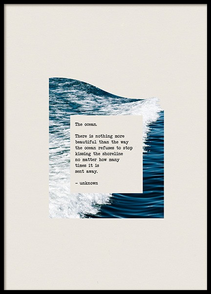 The Ocean Poster - Graphical wave - desenio.com