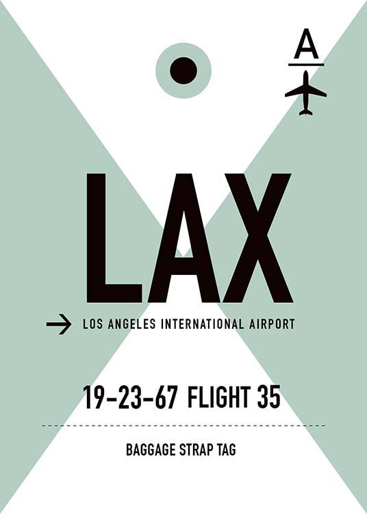 LAX Los Angeles Poster / Maps & cities at Desenio AB (10007)