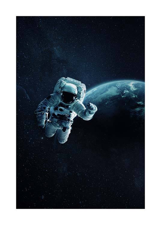 Astronaut In Space Poster / Kids posters at Desenio AB (10118)