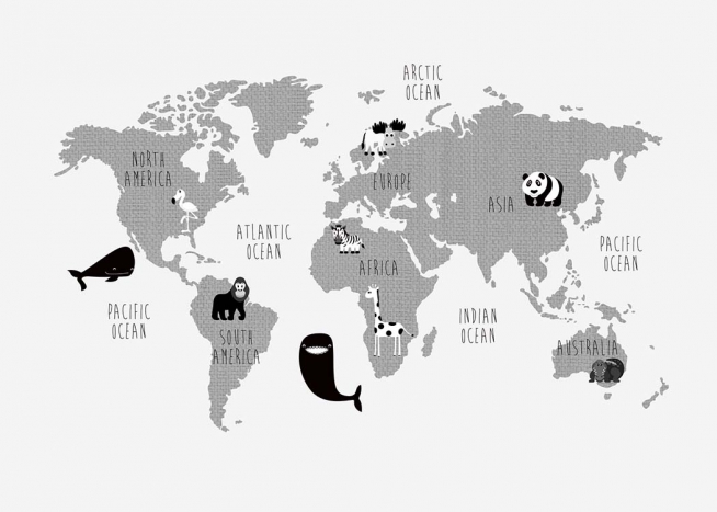 Kids World Map Poster Kids World Map Poster