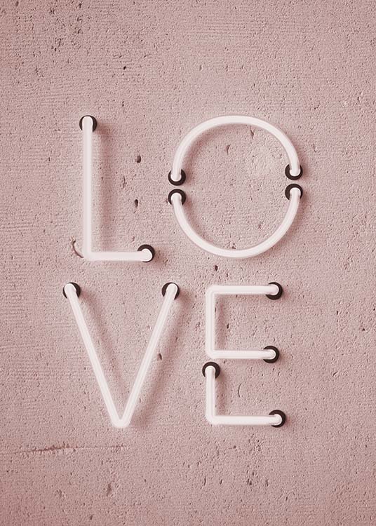 Love Neon No2 Poster / Text posters at Desenio AB (10305)