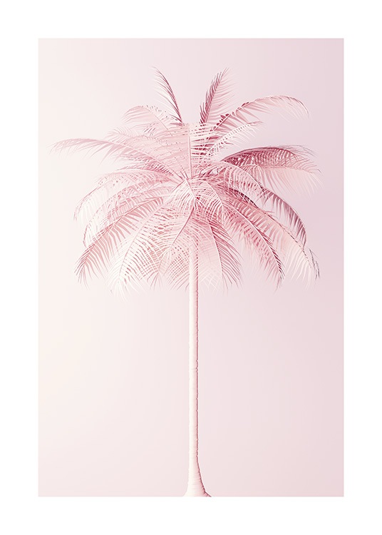 Pastel Pink Palm Poster / Botanical at Desenio AB (10635)