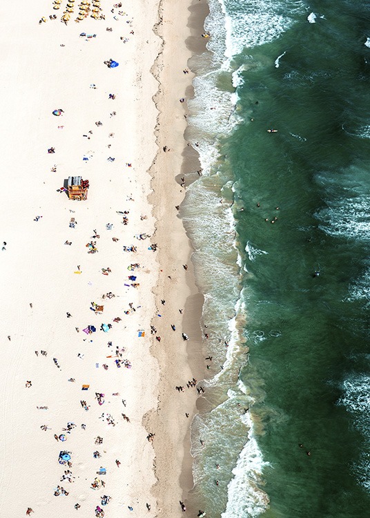 Crowded Beach Aerial Poster / Nature at Desenio AB (10681)