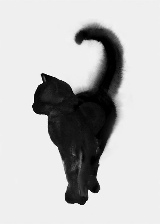 Proud Cat Poster / Black & white at Desenio AB (10684)