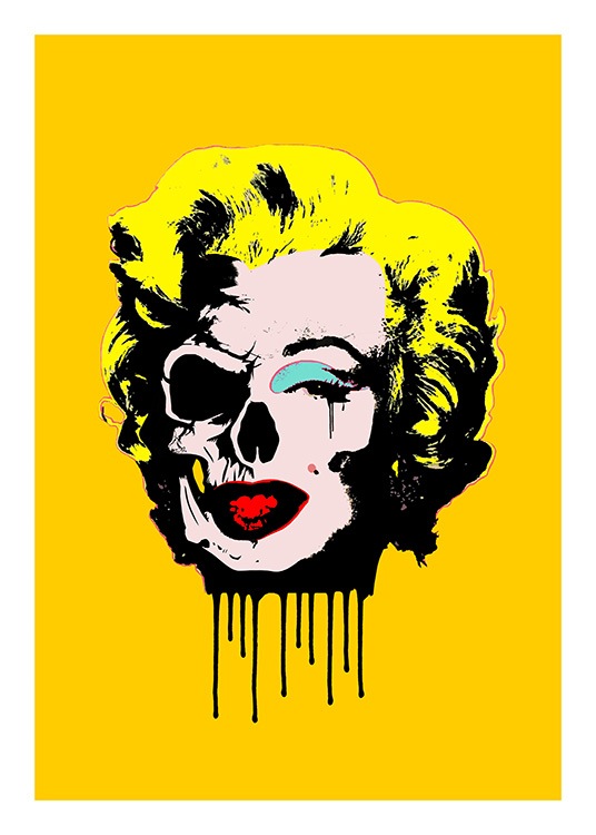 Skull Marilyn Poster / Graphical at Desenio AB (10712)