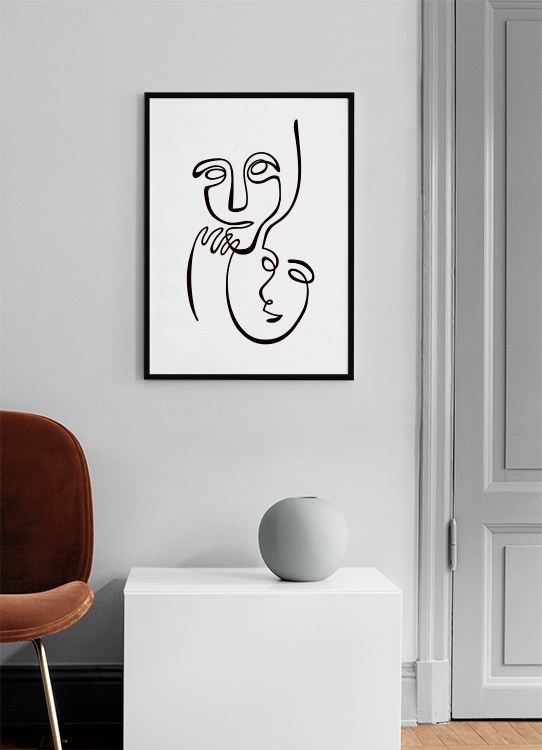 Abstract Line Duo Poster