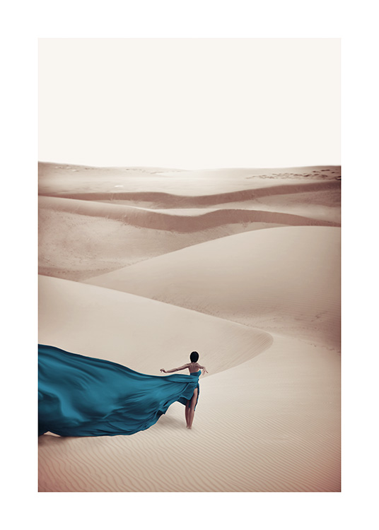 Woman in Blue Dress Poster / Nature at Desenio AB (11144)