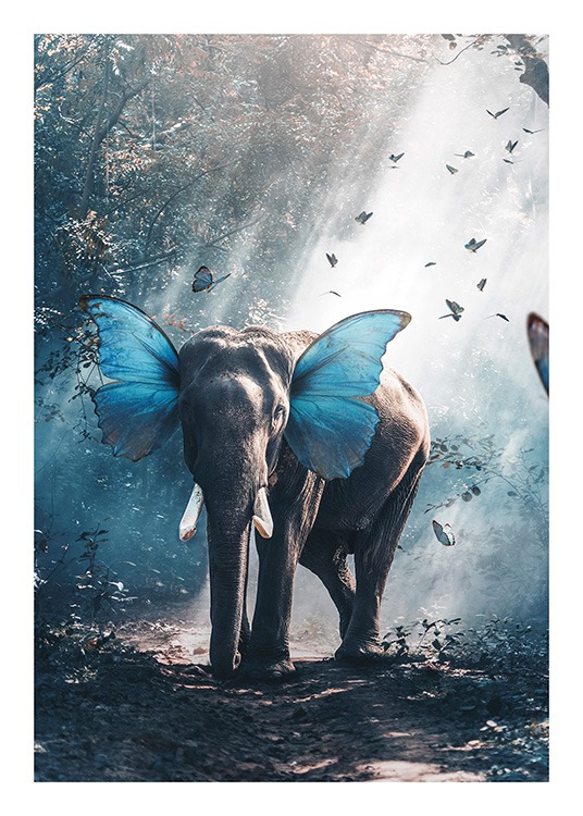 Butterphant Poster / Kids posters at Desenio AB (11204)