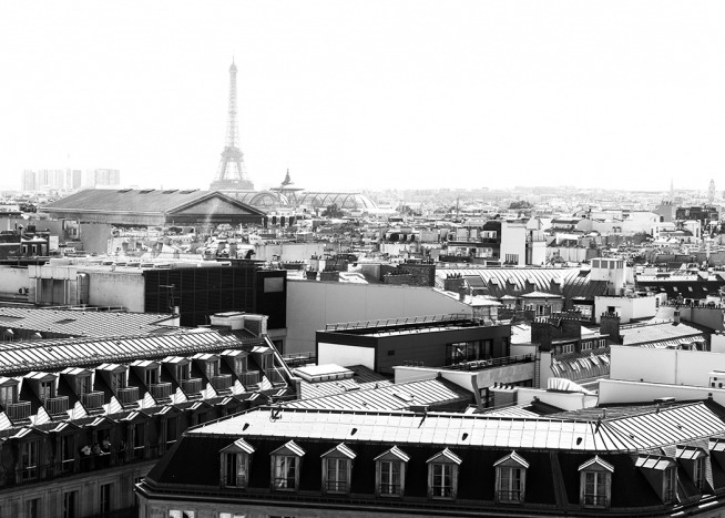 Paris View Poster / Black & white at Desenio AB (11332)
