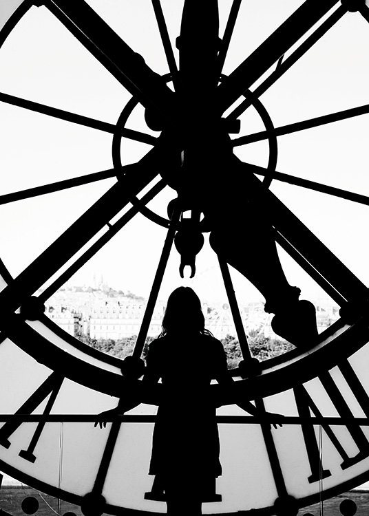 Time in Paris Poster / Black & white at Desenio AB (11333)