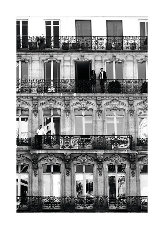 Balconies Poster / Black & white at Desenio AB (11338)