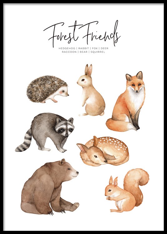 Forest Animals Poster