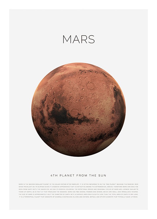 Planet Mars Poster / Kids posters at Desenio AB (11438)