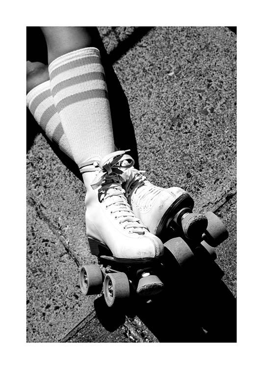 Rollerskates Poster / Black & white at Desenio AB (11677)