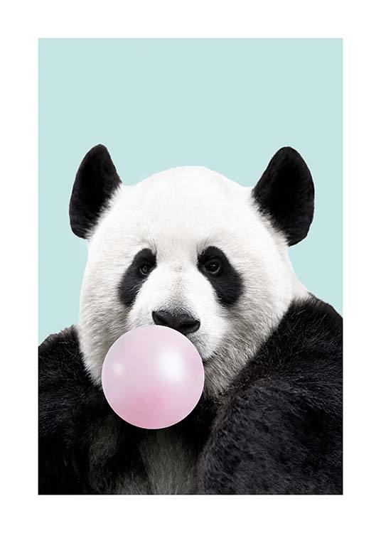Bubblegum Panda Poster / Kids posters at Desenio AB (11770)