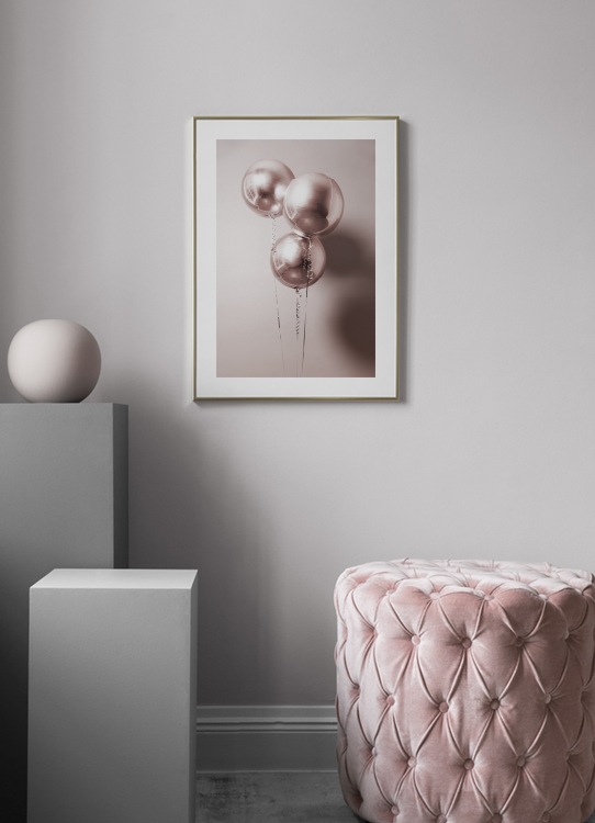 Rose Balloons Poster