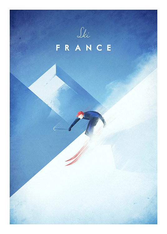 Ski France Poster / Henry Rivers at Desenio AB (11984)
