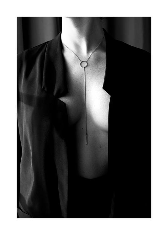 Woman With Necklace Poster / Black & white at Desenio AB (12017)