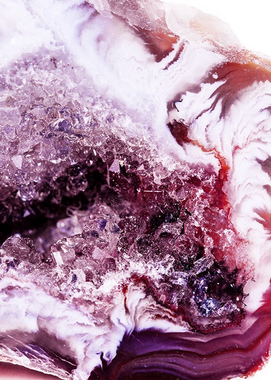 - Purple crystal in close-up. Perfect for living room or bedroom