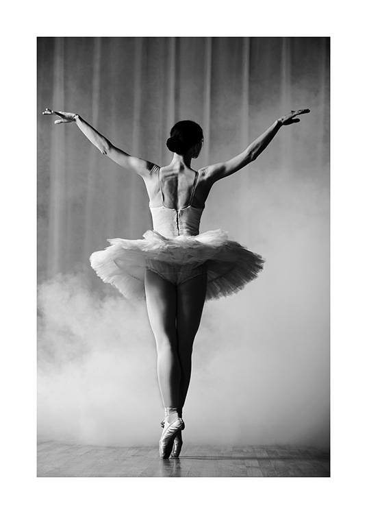 Ballerina in Tutu Poster / Black & white at Desenio AB (12290)