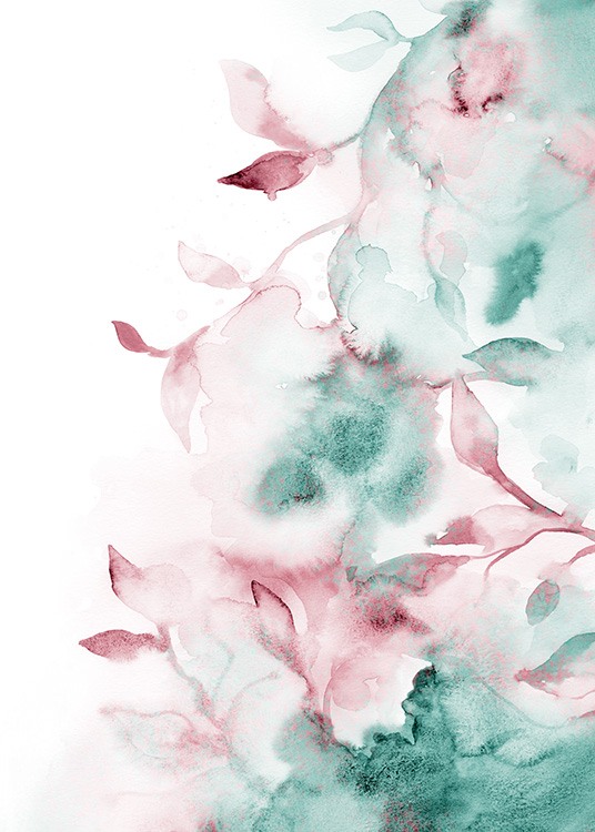 Watercolor Flower Wall Poster