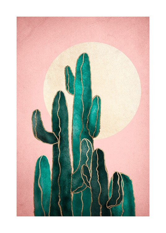 Pink Sky Cactus Poster / Art prints at Desenio AB (12562)